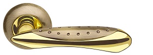 Ручка раздельная Armadillo (Армадилло) Corvus LD35-1AB/GP-7 бронза/золото