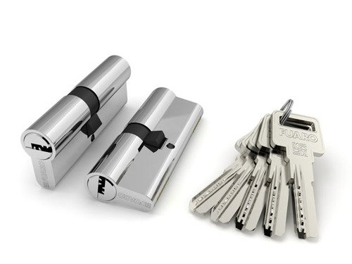 Цилиндровый механизм Fuaro (Фуаро) R600/70 mm-BL (30+10+30) CP хром 5 кл. БЛИСТЕР