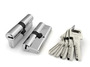 Цилиндровый механизм Fuaro (Фуаро) R600/70 mm-BL (30+10+30) CP хром 5 кл. БЛИСТЕР