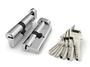 Цилиндровый механизм Fuaro (Фуаро) с вертушкой R602/80 mm-BL (35+10+35) CP хром 5 кл. БЛИСТЕР