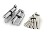 Цилиндровый механизм Fuaro (Фуаро) с вертушкой R602/75 mm (35+10+30) CP хром 5 кл.