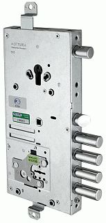 Замок врезной MOTTURA двухсистемный 54.J919M My Key S левый (уст.ключ), перекод. с торца, кл. 60 мм