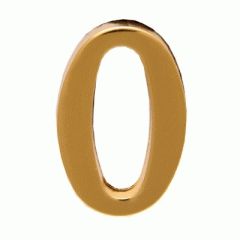 Цифра дверная Аллюр "0" на клеевой основе  золото