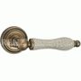 Комплект дверных ручек RENZ DH 615-16 OB/OC Мишель  бронза сост./керам.сост.