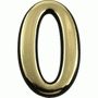 Цифра дверная Аллюр Большая пластик "0" золото