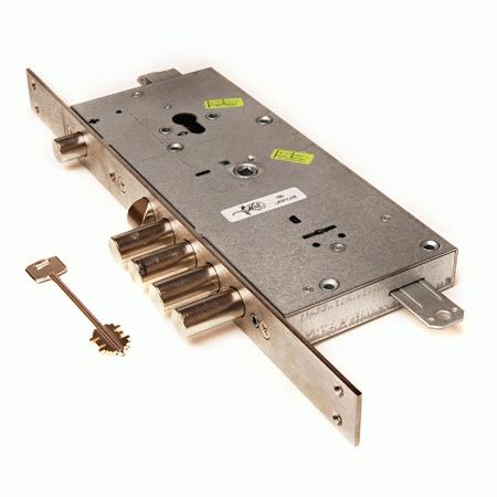 Замок врезной Cisa двухсистемный NEW CAMBIO FACILE 57.985.48 A.RT.(тех.уп) с блок от ц/м  кл 44 мм