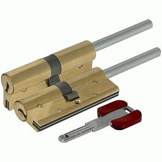 Цилиндровый механизм  Cisa RS3 OL3S7-12.66 (70 мм/35+10+25), ЛАТУНЬ под вертушку (дл. шток)