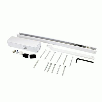 Доводчик дверной NOTEDO  DC-075 WT+HO WHITE со скользящей тягой, с фикс. до 70 кг (10)